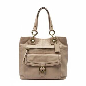 COACH PENELOPE Champagne leather Buckle/Shoulder bag tote F-18890